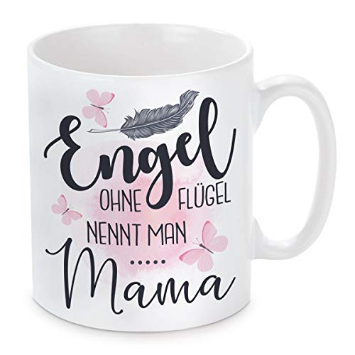 Tasse mit Motiv Modell: Engel ohne Flügel nennt man Mama von Herzbotschaft