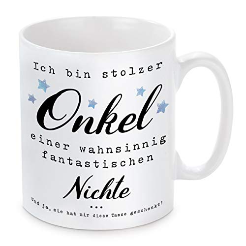 Tasse mit Motiv Modell: Ich bin stolzer Onkel einer Nichte von Herzbotschaft