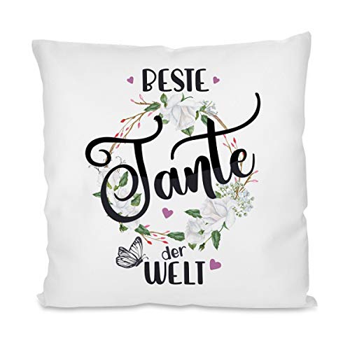 Kissen mit Motiv Modell: Beste Tante der Welt Kissen mit Motiv Modell: Beste Tante der Welt von Herzbotschaft