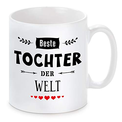 Tasse mit Motiv - Beste(r) der Welt - Tochter von Herzbotschaft