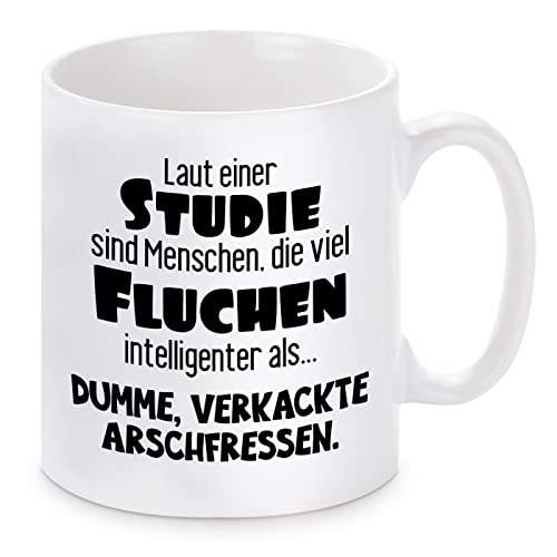 Tasse mit Motiv - Laut einer Studie von Herzbotschaft