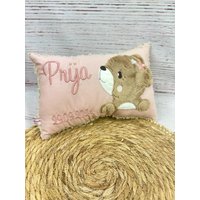 Kuschelkissen, Taufe, Geburtskissen, Personalisiert, Kissen Mit Namen, Geburt, Schwan von HerzensfreundinShop