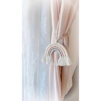 Vorhanghalter | Raffhalter Kinderzimmer Deko Gardinen Regenbogen Makramee Boho Vorhang Babyzimmer von Herzensstube