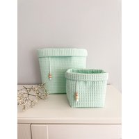 Utensilo Wickeltisch Baby Stoffkörbchen Körbchen Aufbewahrung Decke Set Geschenk Zur Geburt Windeln Geburtstag Babyzimmer von Herzenszeug