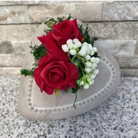 Grabgesteck Blumengesteck Grabschmuck Gesteck Kunstblumen Herz Totensonntag 20cm von Herzflair