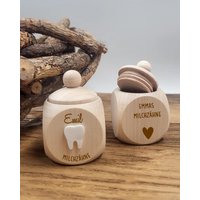Personalisierte Milchzahndose, Kinderzahndose, Zahnbox Für Milchzähne, Geschenk Mädchen Jungen, Holzdose, Aufbewahrungsdose Personalisierte Milchzahndose, Kinderzahndose, Zahnbox Für Milchzähne, Geschenk Mädchen Jungen, Holzdose, Aufbewahrungsdose von HerzigeDinge