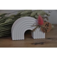 Kerzenständer Regenbogen, Gerillt, Weiß, Raysin Kerzenständer Regenbogen, Gerillt, Weiß, Raysin von HerzleDesign