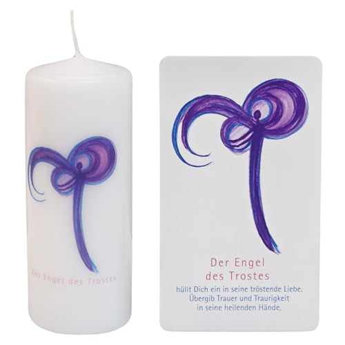 Engelkerze des Trostes violett, 12 cm - kleines Geschenk zum Mut machen, Trost spenden - zur Gensung, für Patienten, Trauernde - für Hoffnung und Zuversicht Engelkerze des Trostes violett, 12 cm - kleines Geschenk zum Mut machen, Trost spenden - zur Gensung, für Patienten, Trauernde - für Hoffnung und Zuversicht von Herzmensch