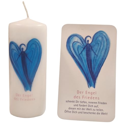 Engelkerze mit Spruchkarte: Engel in Herzform blau Kerze - Schutzengel des Friedens - mit Geschenkkarte - Geschenk zur Versöhnung oder als Entschuldigung Engelkerze mit Spruchkarte: Engel in Herzform blau Kerze - Schutzengel des Friedens - mit Geschenkkarte - Geschenk zur Versöhnung oder als Entschuldigung von Herzmensch
