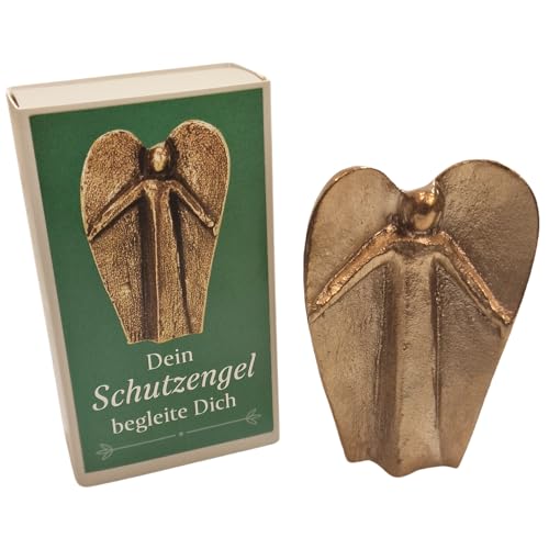Herzmensch Dein Schutzengel begleite Dich - Massive Bronze Engel Figur Gold - 7 cm Geschenkidee und Glücksbringer zur Kommunion, Weihnachten, Neujahr Herzmensch Dein Schutzengel begleite Dich - Massive Bronze Engel Figur Gold - 7 cm Geschenkidee und Glücksbringer zur Kommunion, Weihnachten, Neujahr von Herzmensch