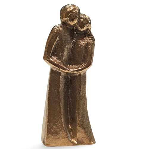 Hochzeitspaar Figur Gold aus massiver Bronze 9 cm Liebespaar Skulptur klein Geschenk zur Hochzeit, für die Liebe, für eine liebevolle Partnerschaft Hochzeitspaar Figur Gold aus massiver Bronze 9 cm Liebespaar Skulptur klein Geschenk zur Hochzeit, für die Liebe, für eine liebevolle Partnerschaft von Herzmensch