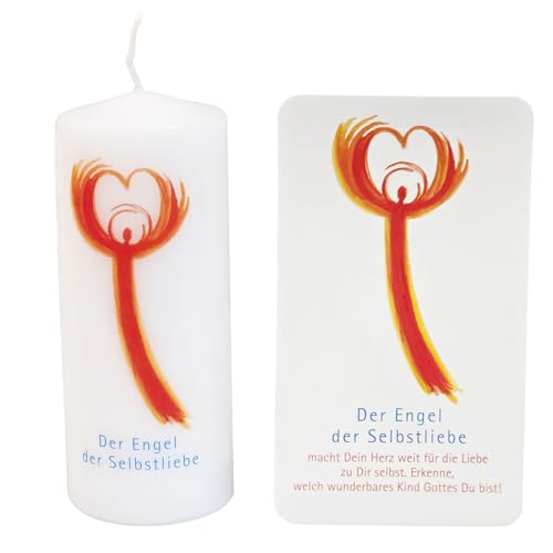 Kleine Kerze - Engel der Selbstliebe - 12 cm mit Karte als Geschenk zum Geburtstag, als Dankeschön oder zu Weihnachten für liebe Menschen Kleine Kerze - Engel der Selbstliebe - 12 cm mit Karte als Geschenk zum Geburtstag, als Dankeschön oder zu Weihnachten für liebe Menschen von Herzmensch