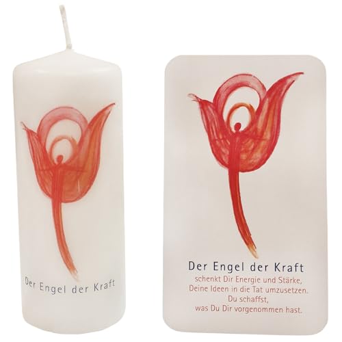 Kleines Geschenk zum Mut machen: Engel der Kraft Kerze 12 cm mit passender Spruchkarte zum Neuanfang, bei Scheidung, Trennung, schweren Zeiten Kleines Geschenk zum Mut machen: Engel der Kraft Kerze 12 cm mit passender Spruchkarte zum Neuanfang, bei Scheidung, Trennung, schweren Zeiten von Herzmensch