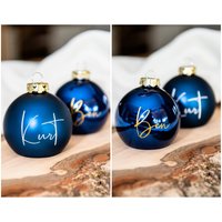 stilvoll Personalisierte Weihnachtskugel - 8 cm Echtglas stilvoll Personalisierte Weihnachtskugel - 8 cm Echtglas von HerzstueckRichter