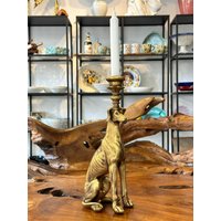 Kerzenständer/Kerzenhalter Hund Hundefigur Figur Statue Gold Wohndekoration Dekoration Homedecor /Tiere Geschenkidee von HerzstueckeABG