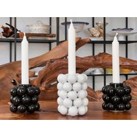 Kreative Kerzenständer/Kerzenhalter Dekoration Schwarz - Weiß Tischdekoration Homedecor Geschenk von HerzstueckeABG