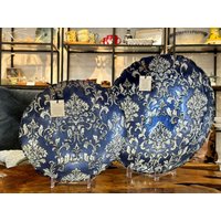 Schale/Obstschale Handarbeit Aus Glas Dekorative Tabletts Dekoration Mit Ornament Tischdekoration Dekor Geschenkidee von HerzstueckeABG