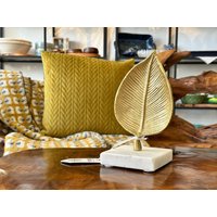 Skulptur Blatt/statue Goldene Aus Metall Handarbeit India Figur Gold Tischdekoration Homedecor Dekoration Geschenk Skulptur Blatt/statue Goldene Aus Metall Handarbeit India Figur Gold Tischdekoration Homedecor Dekoration Geschenk von HerzstueckeABG