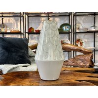 Vase/Blumenvase Mit Goldfarbenem Muster Keramikvase Handarbeit Aus Keramik Tischdekoration Dekoration Homedecor Geschenk von HerzstueckeABG