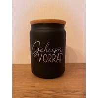 Geheim Vorrat - Kleinigkeit Glas Mit Bambusdeckel Geschenk Plätzchen Cookies Weihnachtsgeschenk Aufbewahrung Dose Geheim Vorrat - Kleinigkeit Glas Mit Bambusdeckel Geschenk Plätzchen Cookies Weihnachtsgeschenk Aufbewahrung Dose von HerzstueckevonJulia