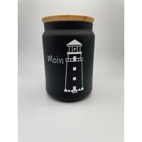 Glas Mit Leuchtturm - Sparglas Geschenk Erinnerungen Geldgeschenk Spardose Aufbewahrung Erinnerungsglas Moin von HerzstueckevonJulia