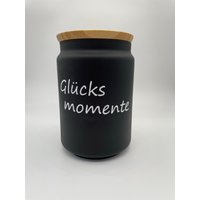 Glücksmomente - Sparglas Glas Mit Bambusdeckel Geschenk Erinnerungen Geldgeschenk Spardose Aufbewahrung Erinnerungsglas Glücksmomente - Sparglas Glas Mit Bambusdeckel Geschenk Erinnerungen Geldgeschenk Spardose Aufbewahrung Erinnerungsglas von HerzstueckevonJulia