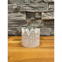 Häuserkranz - Lichterkranz Kerzenhalter Lichterstadt Inkl. Windlichtglas von HerzstueckevonJulia
