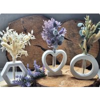 Vase in Herz Mit Reagenzglas, Sechseck Viereck Rund Reagenzglas von HerzstueckleDE