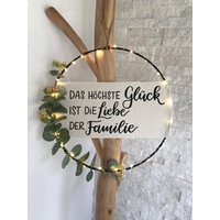 Türkranz | Kranz Metallring Wanddeko |Eukalyptus Personalisierbar Wunschtext von HerzundHandDesign