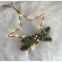 Türkranz | Kranz Metallring Wanddeko |Weihnachten Stern von HerzundHandDesign