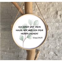 Türkranz | Türschild Kranz Bild Bambusring Eukalyptus Personalisierbar „Familie" von HerzundHandDesign