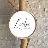 Türkranz | Türschild Kranz Bild Bambusring Personalisierbar „Liebe" von HerzundHandDesign