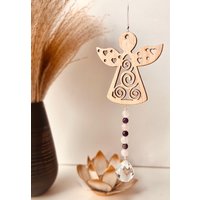 Sonnenfänger Kristall, Schutzengel Geschenk, Fenster, Geschenk Für Kollegin, Fensterdeko, Engel, Suncatcher Sonnenfänger Kristall, Schutzengel Geschenk, Fenster, Geschenk Für Kollegin, Fensterdeko, Engel, Suncatcher von Herzverwurzelt