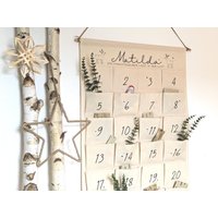 Adventskalender Zum Befüllen | Personalisierter Stoff Wand Aufhängen Xxl Adventskalender Zum Befüllen | Personalisierter Stoff Wand Aufhängen Xxl von HerzwerkbySandra