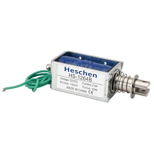 Hechen Elektromagnet, HS-1264B, DC12V 2.5A 55N, 10mm Hub, Push Pull Typ Open Frame Türschloss von Heschen