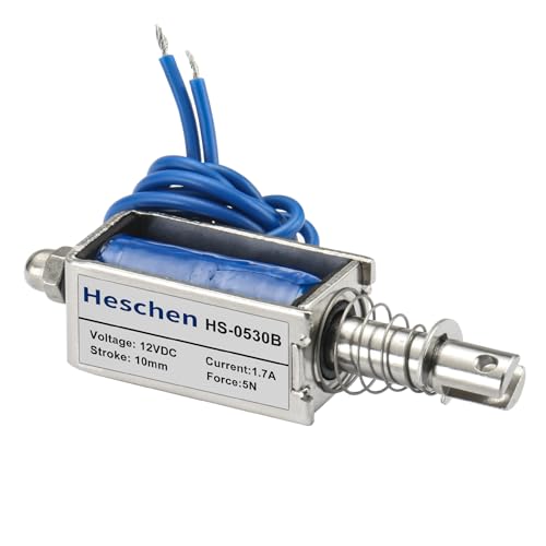 Heschen Magnet Elektromagnet HS-0530B DC12V 5N 10mm Hub Push Pull Typ offener Rahmen von Heschen