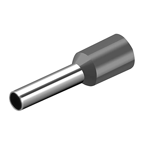 Heschen 1000 Stück Kabelendklemme E2510 AWG 14/2,5 mm² Draht Kupfer Crimpverbinder Vinyl isoliert grau von Heschen