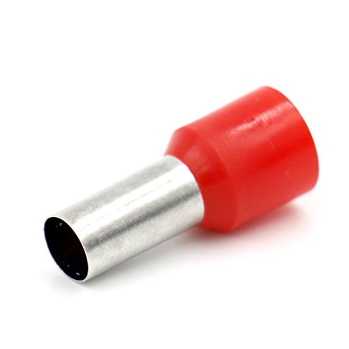 Heschen 50 Stück Kabelendklemme E35-16 AWG 2/35mm² Draht Kupfer Crimpverbinder Vinyl isoliert Rot von Heschen