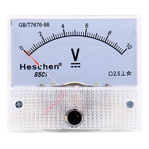 Heschen 85C1-10V Rechteck Panel Mounted Spannung Meter Voltmeter Tester, DC 0-10V, Klasse 2,5 weiß von Heschen