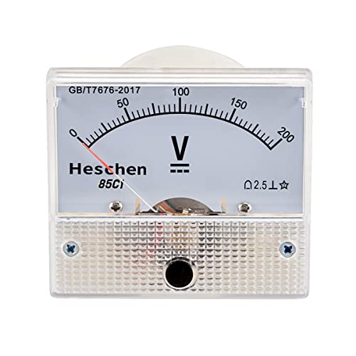 Heschen 85C1-200V Rechteck Panel Mounted Spannung Meter Voltmeter Tester DC 0–200V Klasse 2,5 weiß Heschen 85C1-200V Rechteck Panel Mounted Spannung Meter Voltmeter Tester DC 0–200V Klasse 2,5 weiß von Heschen
