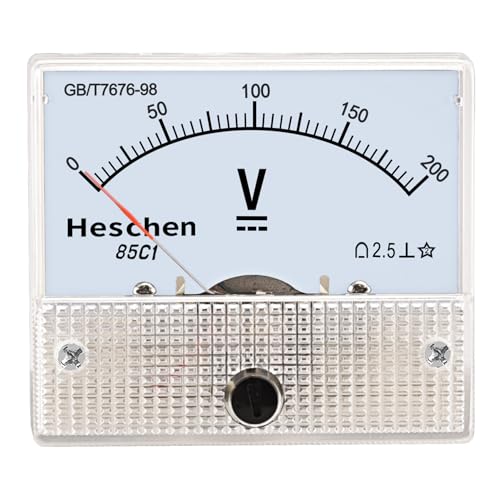 Heschen 85C1-200V Rechteck Panel Mounted Spannung Meter Voltmeter Tester DC 0–200V Klasse 2,5 weiß Heschen 85C1-200V Rechteck Panel Mounted Spannung Meter Voltmeter Tester DC 0–200V Klasse 2,5 weiß von Heschen