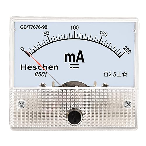 Heschen 85C1-200mA Rechteck Panel montiert Stromzähler Amperemeter Tester DC 0-200 mA Klasse 2,5 weiß Heschen 85C1-200mA Rechteck Panel montiert Stromzähler Amperemeter Tester DC 0-200 mA Klasse 2,5 weiß von Heschen