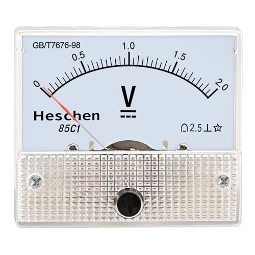 Heschen 85C1-2V Rechteckiges Spannungsmessgerät Voltmeter Tester DC 0-2V Klasse 2,5 weiß Heschen 85C1-2V Rechteckiges Spannungsmessgerät Voltmeter Tester DC 0-2V Klasse 2,5 weiß von Heschen