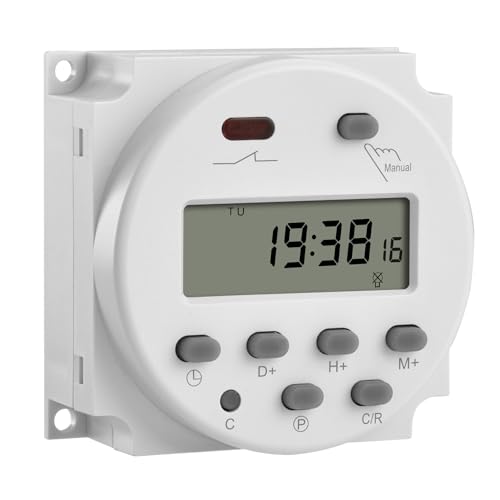 Heschen CN101A Digital LCD Power Wochenprogrammierbares Schaltuhr Relais, AC200-230V 16Amp, SPST von Heschen