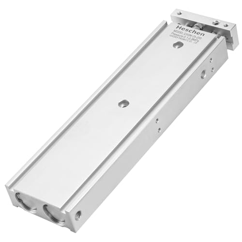 Heschen Doppelter Aluminium-Luftzylinder, CXSM 25-200, Führungsstangen-Platte, Doppelstabgeführt, Pneumatisches Gleitlager, Gepolstert, 25mm Bohrung, 200mm Hub, Doppelt Wirkend Heschen Doppelter Aluminium-Luftzylinder, CXSM 25-200, Führungsstangen-Platte, Doppelstabgeführt, Pneumatisches Gleitlager, Gepolstert, 25mm Bohrung, 200mm Hub, Doppelt Wirkend von Heschen