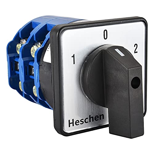 Heschen Drehwechsel-Nockenschalter, LW28-125/D202.2, 125A 660VAC, 2 Phasen, ON/OFF/ON 3 Positionen, 8 Klemmen von Heschen