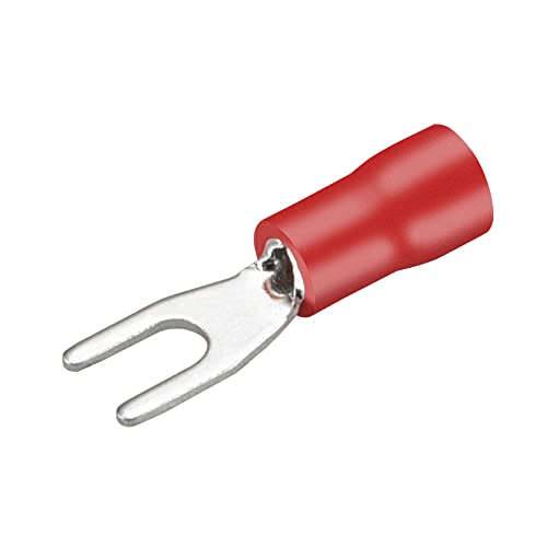 Heschen 100 Stück SV1.25-3 isolierte Drahtverbinder Bolzengröße #4 für 0,5-1,5 mm² (22-16AWG) rot von Heschen