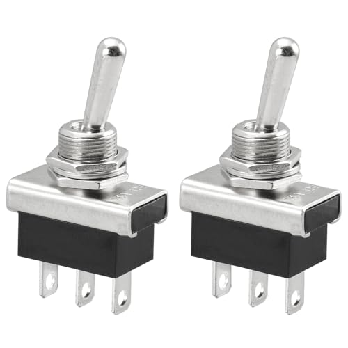 Heschen Kippschalter KN3D-102 Ein/Ein (On/On) Schalter SPDT 25A 12V 3-polig rastend Für auto, 2 Stück von Heschen