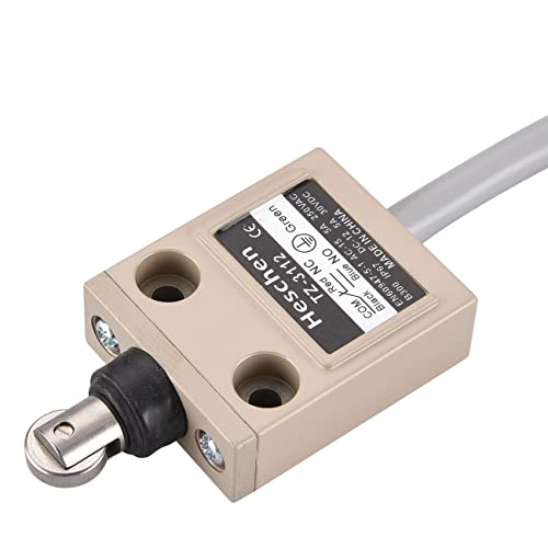 Heschen Kompakter vorverdrahteter Endschalter TZ-3112 versiegelter Roller Plunger SPDT NO + NC Momentary AC 250 V 5 A IP67 wasserdicht von Heschen