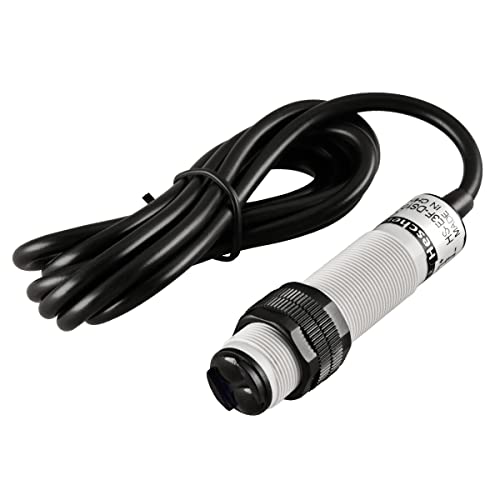 Heschen M18 Säule Infrarot Photoelektrischer Näherungsschalter, diffuse Reflexionstyp, E3F-DS100P2, Erfassungsabstand 10–100CM, 10–30VDC 200mA, PNP normalerweise geschlossen (NC), 3 Drähte von Heschen